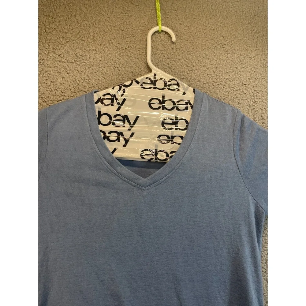 GAP‎ Women's Lightweight Modal Blend V-Neck Scoop Hem T-Shirt Blue XS